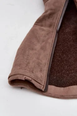 Kozaki Damskie Ocieplane Na Obcasie Ze Złotą Klamrą Vinceza 58589 Ciemnobeżowe