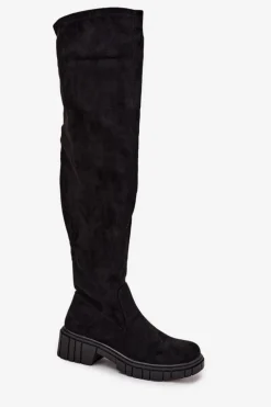 Kozaki Damskie Za Kolano S.Barski HY42-122 Czarne