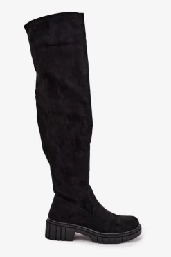 Kozaki Damskie Za Kolano S.Barski HY42-122 Czarne