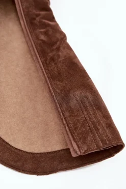 Kozaki Kowbojki Z Naturalnego Zamszu Ocieplane Zazoo 4225 Brązowe