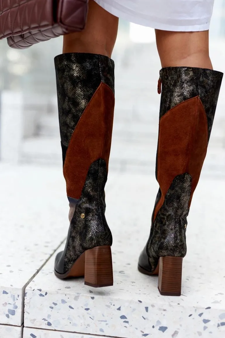 Kozaki Na Suwak Maciejka Brązowe 05240-02