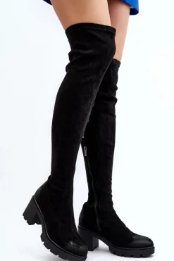 Kozaki Za Kolano Na Słupku La.Fi 270067B-SU Czarne