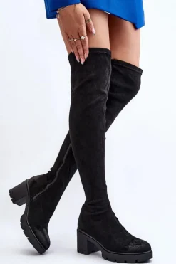 Kozaki Za Kolano Na Słupku La.Fi 270067B-SU Czarne