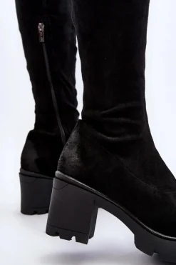 Kozaki Za Kolano Na Słupku La.Fi 270067B-SU Czarne