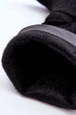 Kozaki Zamszowe Na Masywnym Obcasie Czarne Virdana