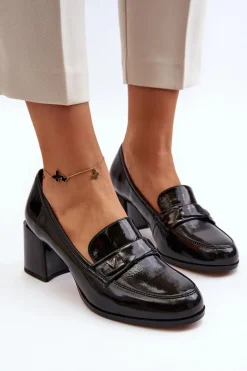 Lakierowane Czółenka Na Obcasie Czarne Felicijana