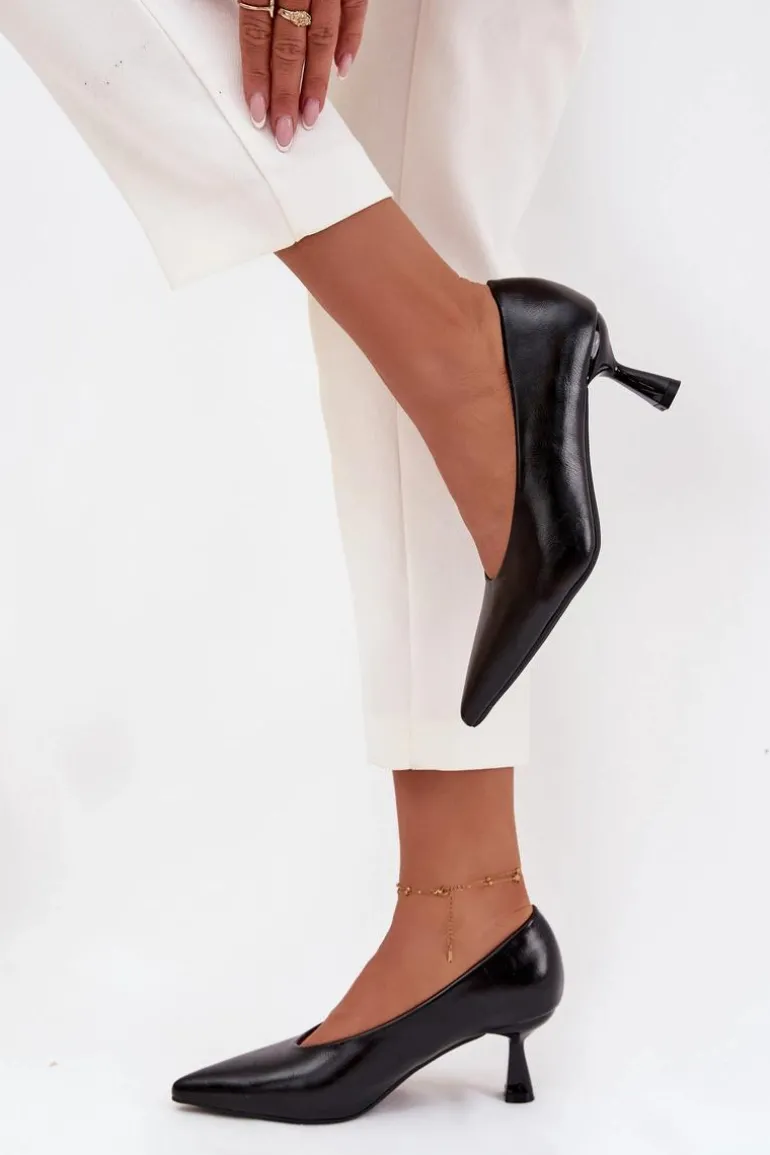 Lakierowane Czółenka Na Szpilce Czarne Gavrielle