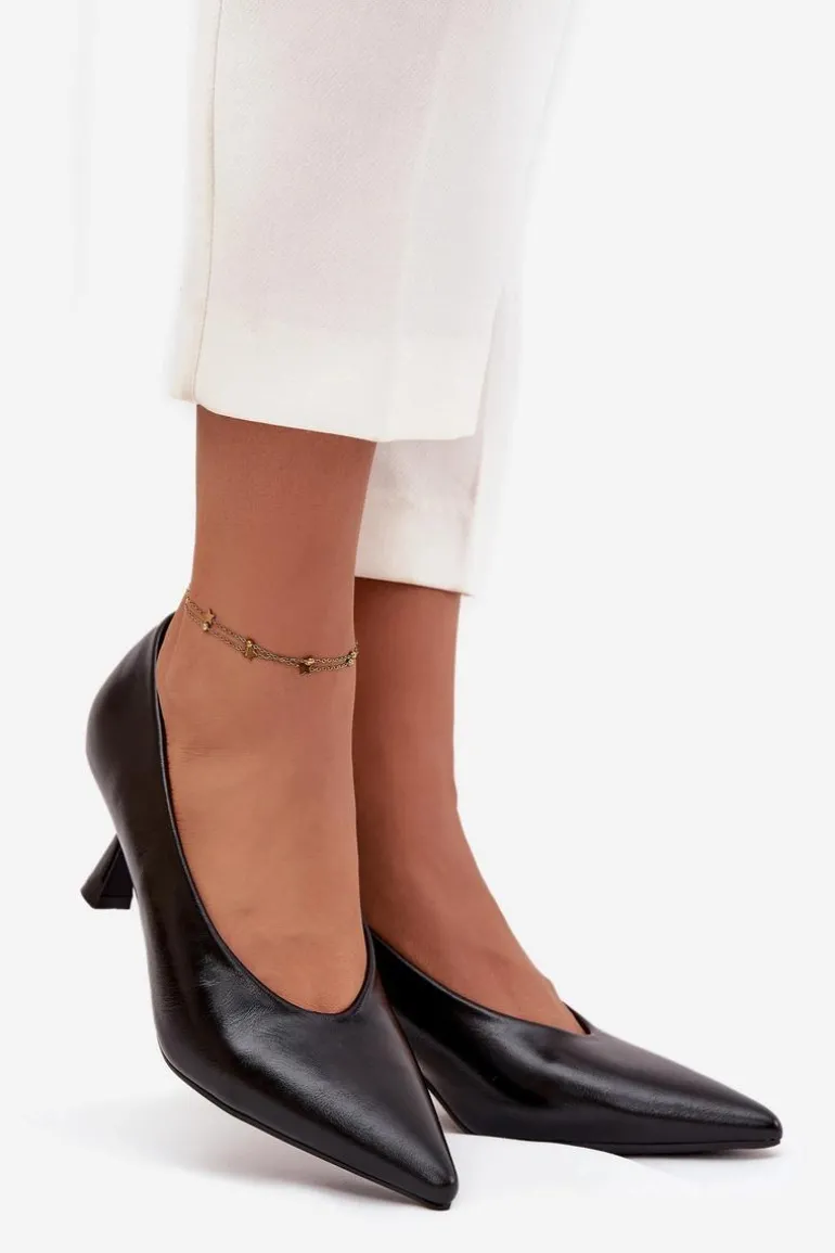 Lakierowane Czółenka Na Szpilce Czarne Gavrielle