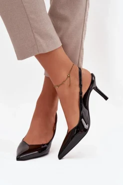 Lakierowane Czółenka Na Szpilce Czarne Phelia