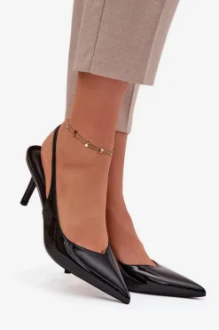 Lakierowane Czółenka Na Szpilce Czarne Phelia