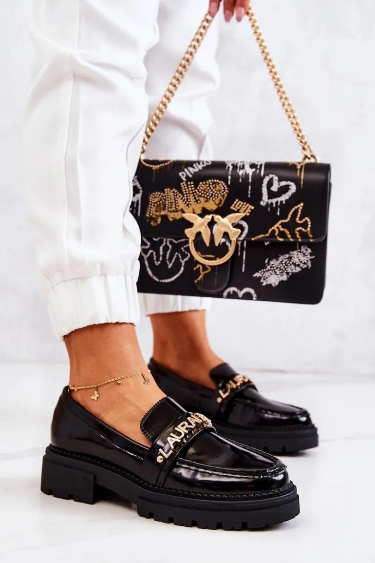 Lakierowane Półbuty Loafery La.Fi 210001B-NL Czarne