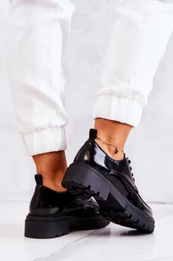 Lakierowane Półbuty Wiązane La.Fi Czarne Joselin