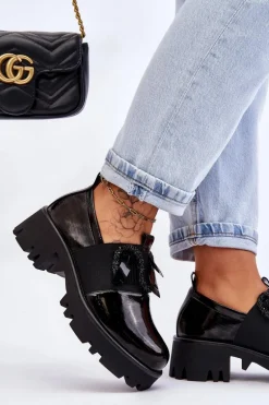 Lakierowane Półbuty Z Ozdobami Czarne Keily