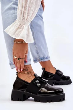 Lakierowane Półbuty Z Ozdobami Czarne Keily