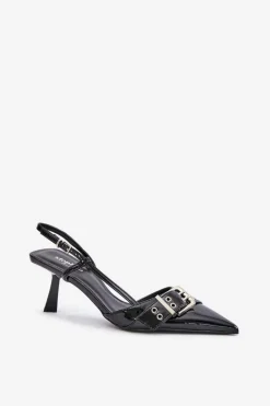 Lakierowane Szpilki Z Klamrą Czarne Zeisia