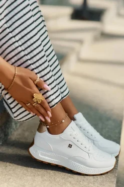 Lekkie Buty Sportowe Damskie Big Star RR274629 HI-POLY SYSTEM Białe