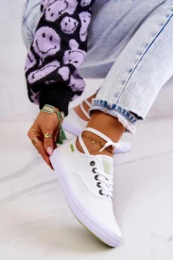 Lekkie Damskie Tenisówki Big Star JJ274260 Białe