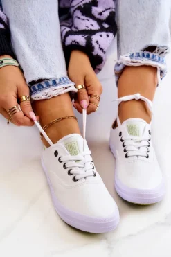 Lekkie Damskie Tenisówki Big Star JJ274260 Białe