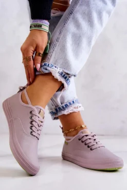 Lekkie Damskie Tenisówki Big Star JJ274264 Szare