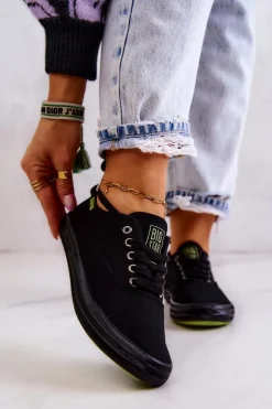 Lekkie Damskie Tenisówki Big Star JJ274261 Czarne