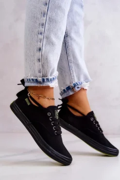 Lekkie Damskie Tenisówki Big Star JJ274261 Czarne