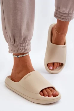 Lekkie Klapki Damskie Big Star NN274A040 Beżowe