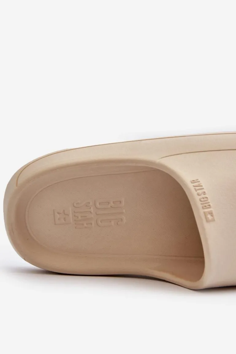 Lekkie Klapki Damskie Big Star NN274A040 Beżowe