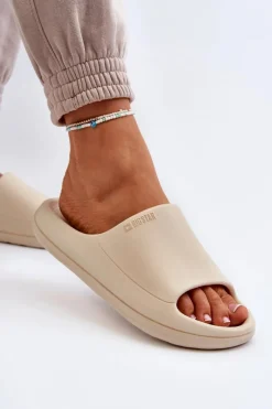 Lekkie Klapki Damskie Big Star NN274A040 Beżowe