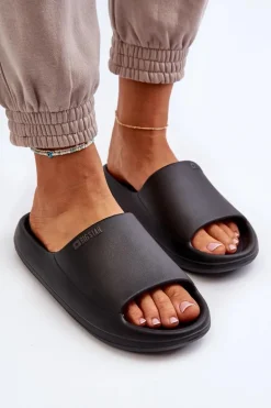 Lekkie Klapki Damskie Big Star NN274A042 Czarne