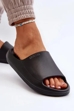 Lekkie Klapki Damskie Big Star NN274A042 Czarne