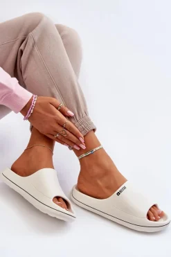 Lekkie Klapki Damskie Big Star NN274A043 Białe