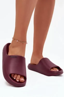 Lekkie Klapki Damskie Big Star SS274422 Bordowe