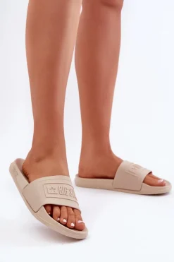 Lekkie Klapki Damskie Big Star OO274035 Beżowe