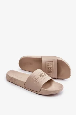 Lekkie Klapki Damskie Big Star OO274035 Beżowe