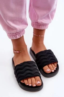 Lekkie Klapki Damskie Na Basen Czarne Beliordia