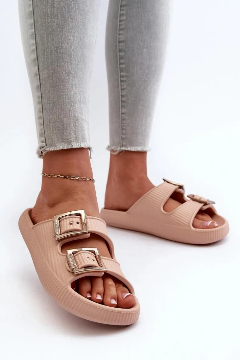 Lekkie Klapki Damskie ZAXY LL285087 Beżowe