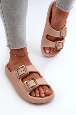 Lekkie Klapki Damskie ZAXY LL285087 Beżowe