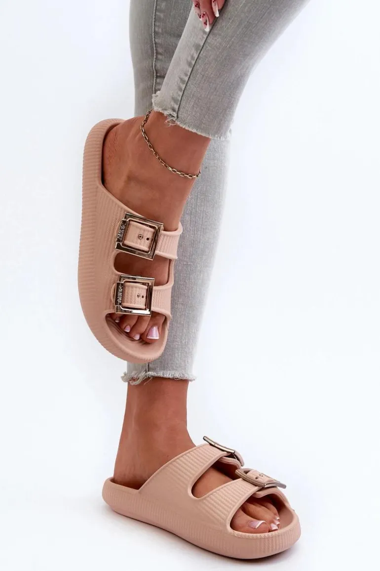 Lekkie Klapki Damskie ZAXY LL285087 Beżowe