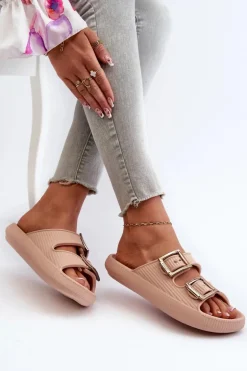 Lekkie Klapki Damskie ZAXY LL285087 Beżowe