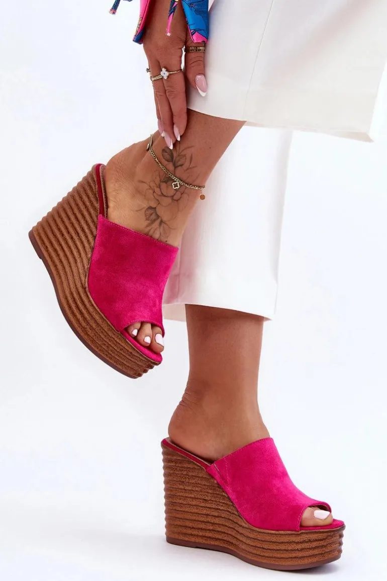 Lekkie Klapki Na Masywnej Platformie Fuksja Good Vibe