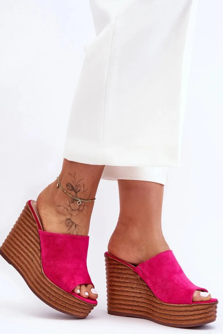 Lekkie Klapki Na Masywnej Platformie Fuksja Good Vibe