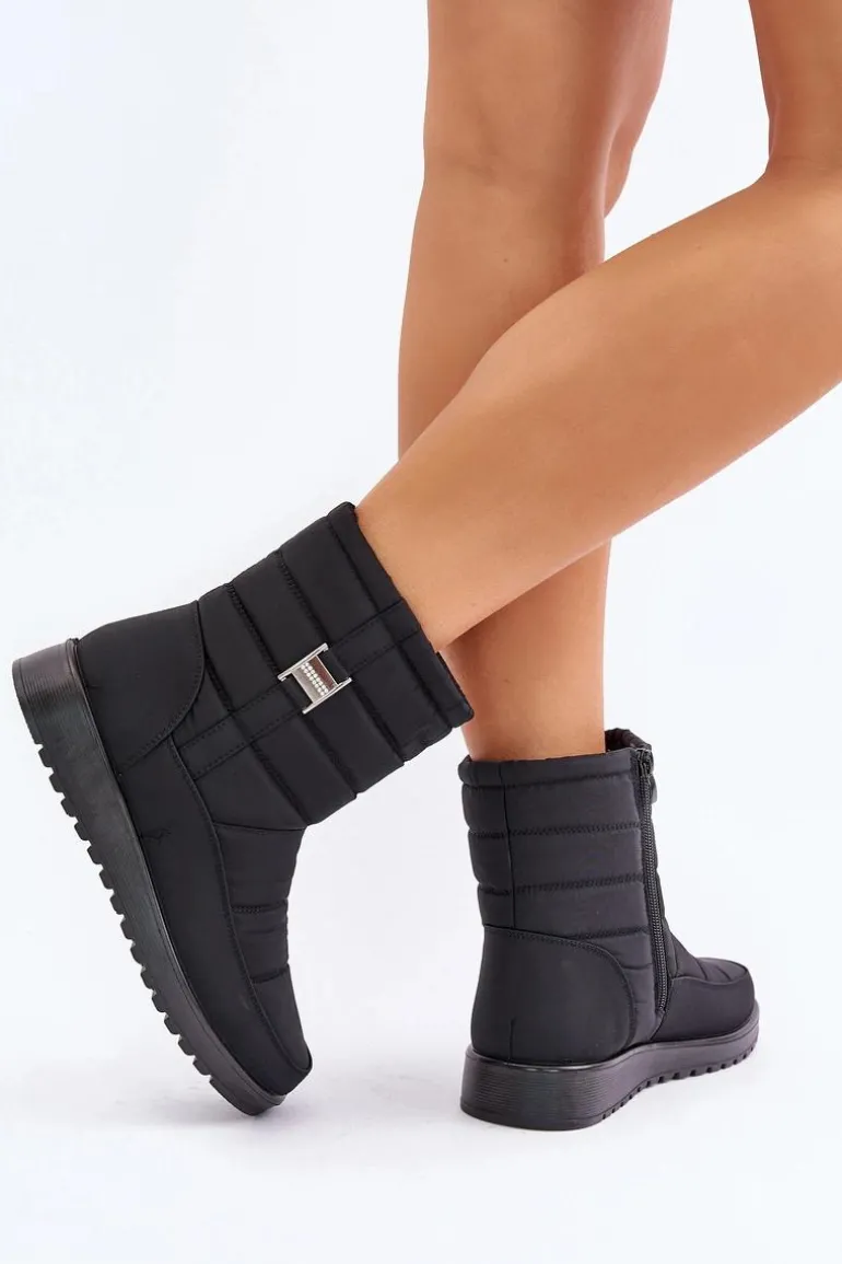 Lekkie Śniegowce Damskie Na Zamek Czarne Mezitha