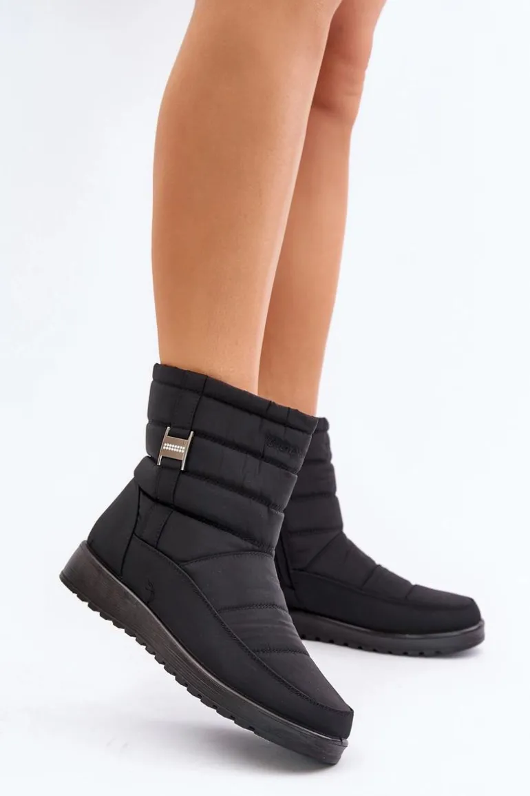 Lekkie Śniegowce Damskie Na Zamek Czarne Mezitha