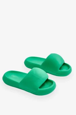 Lekkie Piankowe Damskie Klapki Na Platformie Zielone Milton