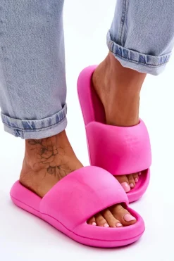 Lekkie Piankowe Damskie Klapki Na Platformie Fuksja Milton