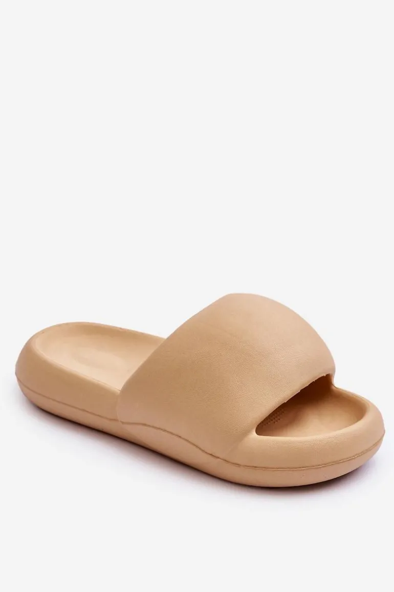 Lekkie Piankowe Damskie Klapki Na Platformie Khaki Milton