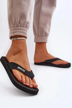 Lekkie Piankowe Japonki Klapki Damskie Big Star NN274A718 Czarne