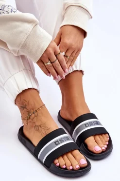 Lekkie Piankowe Klapki Big Star JJ274648 Czarne