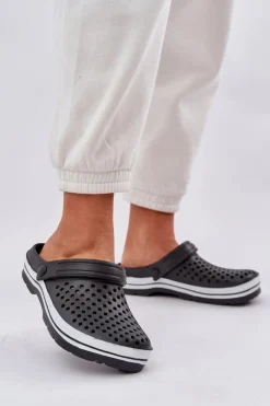 Lekkie Piankowe Klapki Damskie Czarne Ardanica