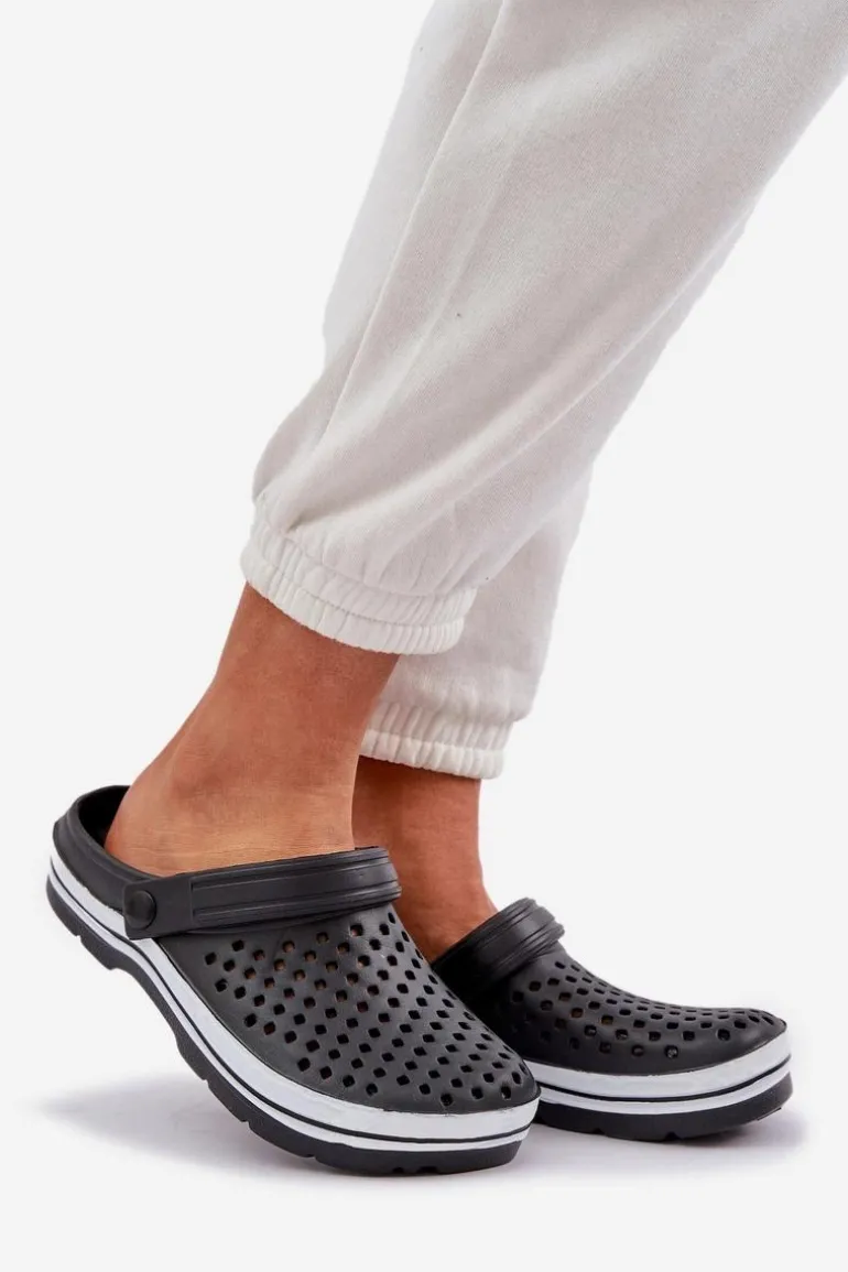 Lekkie Piankowe Klapki Damskie Czarne Ardanica